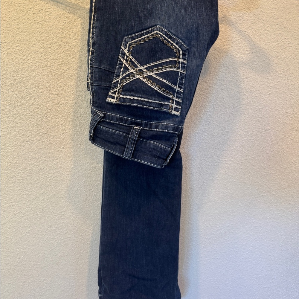 Women's Blue Jeans with Contrast Stitching